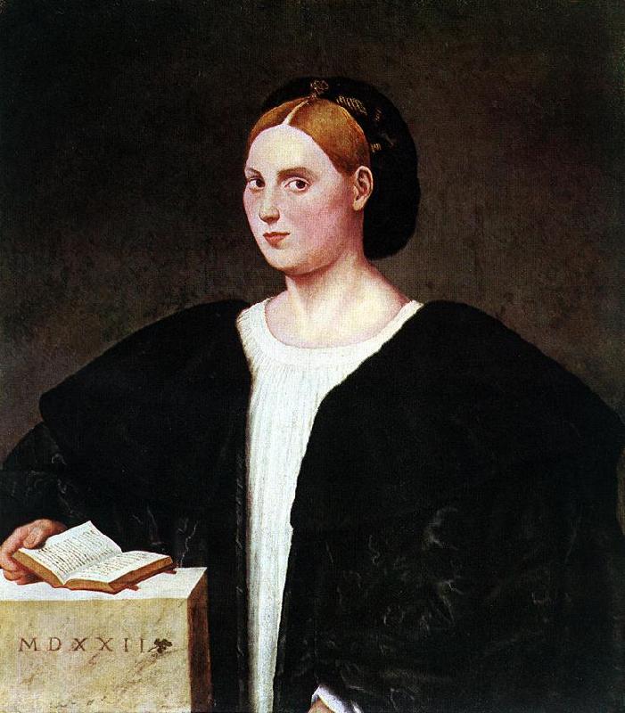 LICINIO, Bernardino Portrait of a Woman  g Germany oil painting art